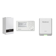 Kocioł gazowy dwufunkcyjny GB122i-24KH + RC310 (biały) + MX300 BUDERUS