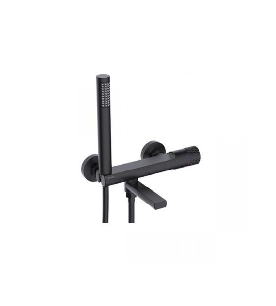 DECOR BLACK Bateria wannowa ścienna z akcesoriami VALVEX