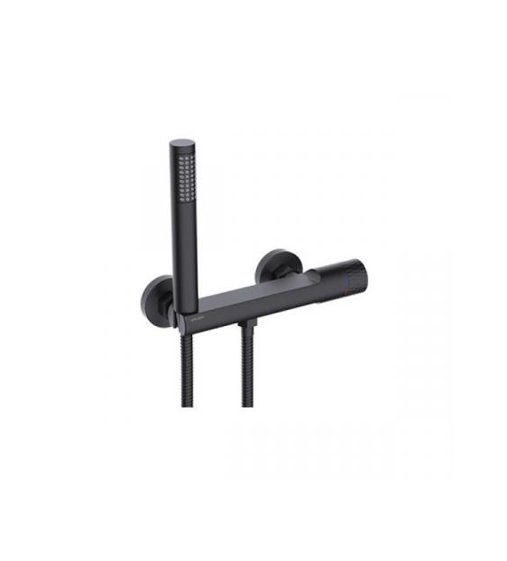 DECOR BLACK Bateria natryskowa ścienna z akcesoriami VALVEX