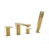 LOFT GOLD Bateria wannowa 4-otworowa stojąca VALVEX