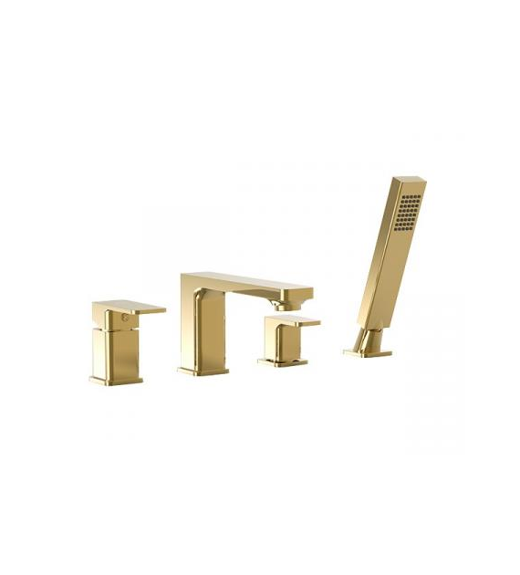 LOFT GOLD Bateria wannowa 4-otworowa stojąca VALVEX