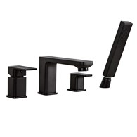 LOFT BLACK Bateria wannowa 4-otworowa VALVEX