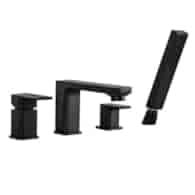 LOFT BLACK Bateria wannowa 4-otworowa VALVEX