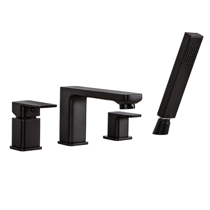 LOFT BLACK Bateria wannowa 4-otworowa VALVEX
