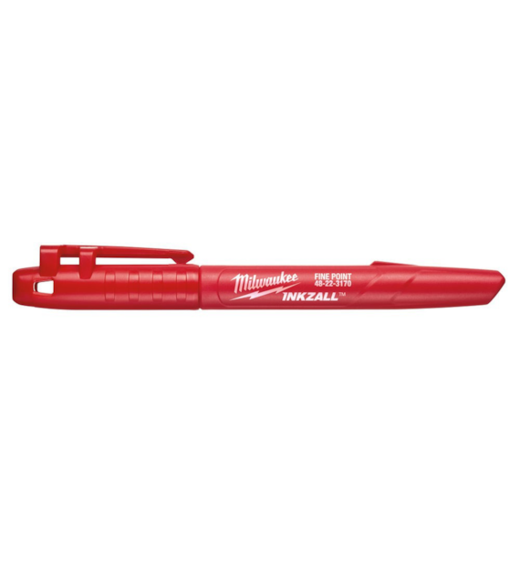 Marker budowlany cienki Inkzall czerwony Milwaukee 48223170