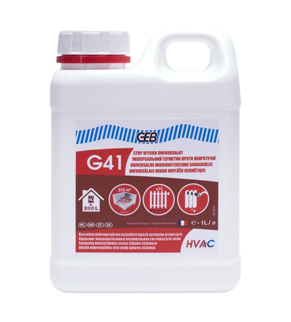 Uszczelniacz do instalacji CO STOP WYCIEK UNIWERSALNY G41 1L 105580 GEB