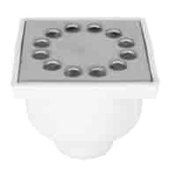 Kratka ściekowa CHROM DN50 10x10 DOLNA niska DES