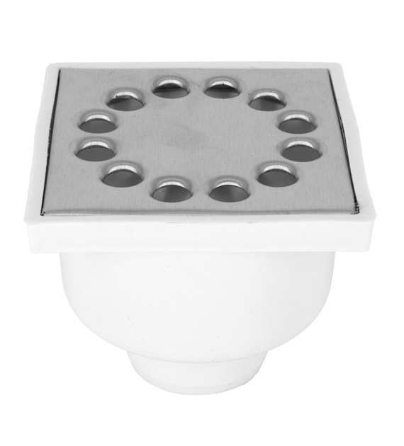 Kratka ściekowa CHROM DN50 10x10 DOLNA niska DES
