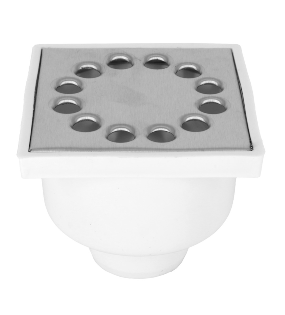 Kratka ściekowa CHROM DN50 10x10 DOLNA niska DES