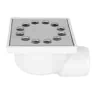 Kratka ściekowa CHROM DN50 10x10 boczna niska, bez regulacji DES