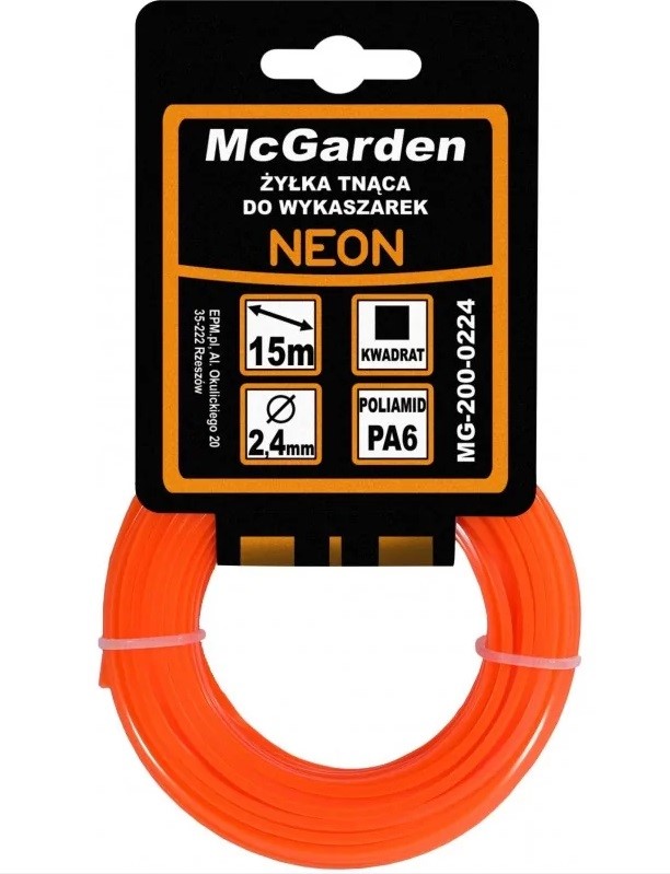 Żyłka do wykaszarki kwadrat NEON 2,7mm 15m McGarden