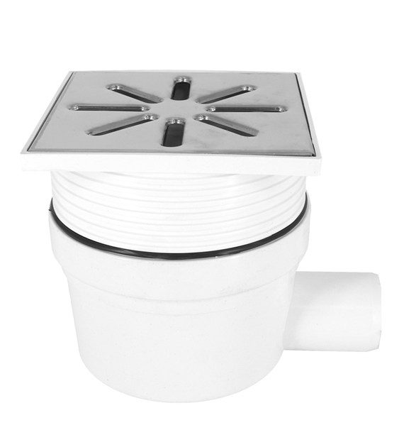 Kratka ściekowa CHROM DN50 15x15 boczna regulowana DES