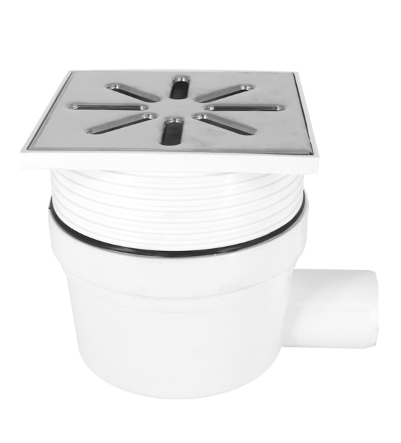 Kratka ściekowa CHROM DN50 15x15 boczna regulowana DES