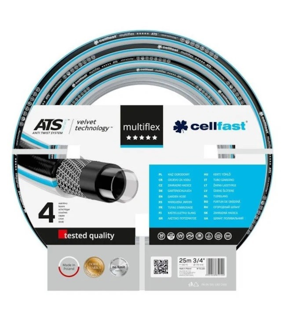 Wąż ogrodowy MULTIFLEX ATS V 3/4  ( DN20 ) 25MB CELLFAST