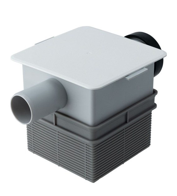 Syfon podtynkowy ISN32 R14 do skroplin DN32 - 100x100 mm IVENSIS