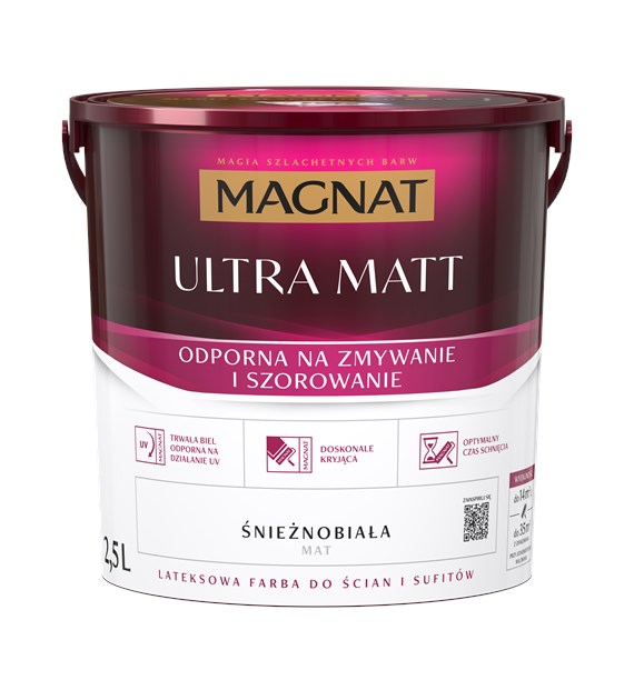 Farba Magnat ULTRA MATT BIAŁY 2,5L