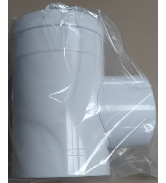 Kolano redukowane [nowe]  PP-AL  87' DN60/100mm x 80/125mm z rewizją z uszczelką [EPDM] RICOM