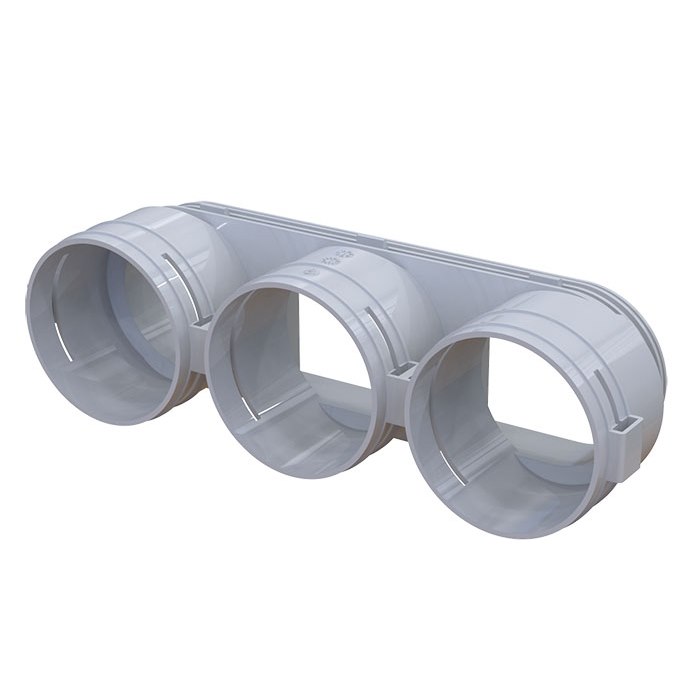 Moduł przyłączeniowy z króćcami 3x75 mm VENTS