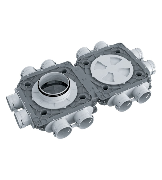 Rozdzielacz podwójny 12- króćcowy, 12x75/200 mm FlexiVent VENTS