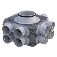 Rozdzielacz pionowy 12- króćcowy, 12x75/160 mm FlexiVent VENTS