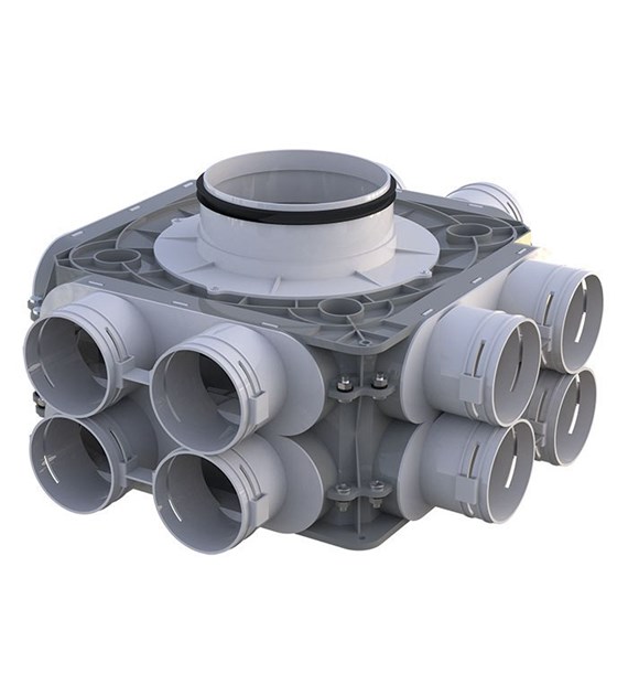Rozdzielacz pionowy 12- króćcowy, 12x75/160 mm FlexiVent VENTS