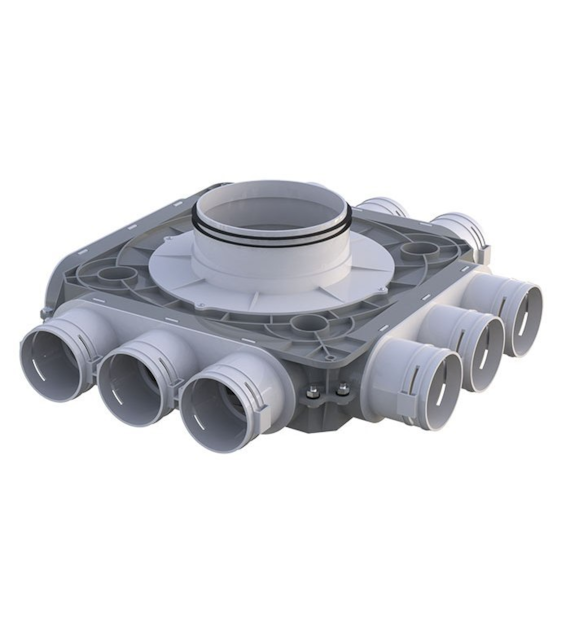 Rozdzielacz 9-króćcowy, przyłącza DN75 potrójne, 9x75/200 mm VENTS