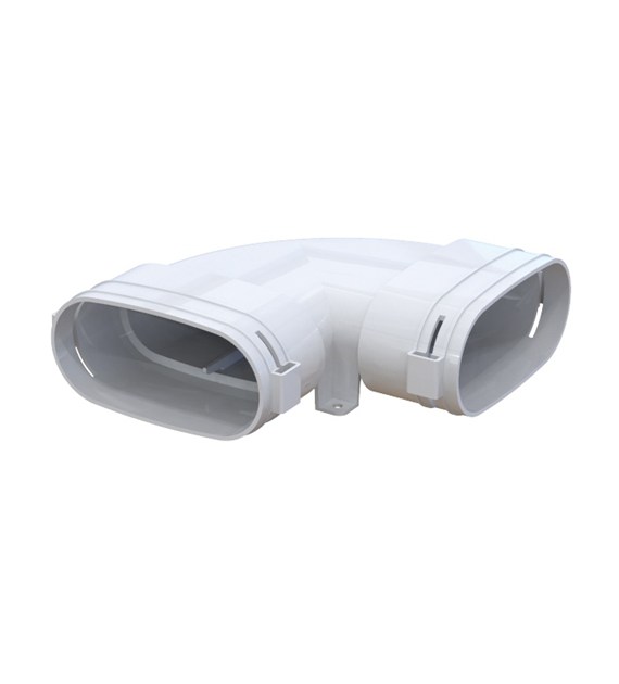 Kolano poziome 90 stopni do systemu płaskiego 52x117 mm VENTS