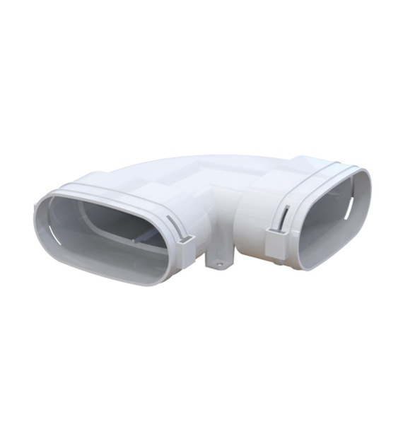 Kolano poziome 90 stopni do systemu płaskiego 52x117 mm VENTS