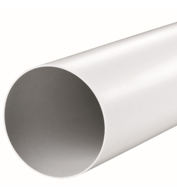 Kanał okrągły fi 125 mm, długość 0,5 mb, biały VENTS
