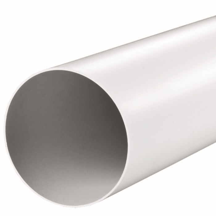 Kanał okrągły fi 125 mm, długość 0,5 mb, biały VENTS