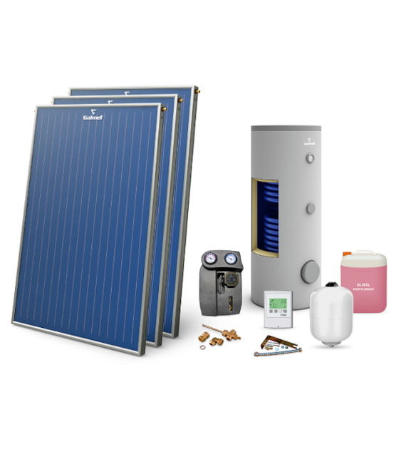 Zestaw Premium LARGE PLUS 3xKSG 27 Premium GT, pakiet instalacyjny Cu, wymiennik c.w.u. SGW(S)B Tower Biwal 400 GALMET