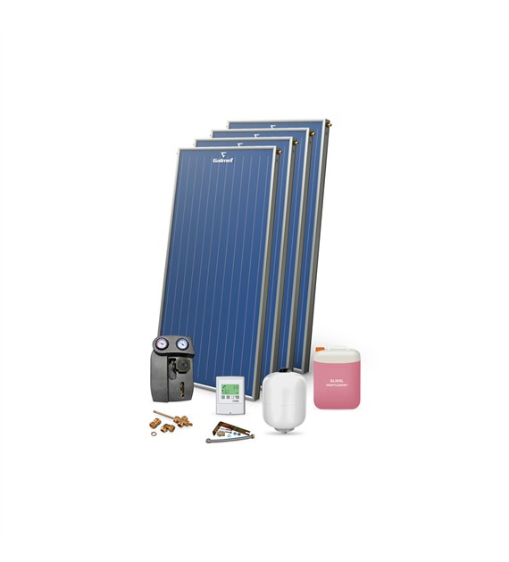 Zestaw PREMIUM solarny 4x KSG 21 GT (pakiet instalacyjny Cu, bez
wymiennika c.w.u.) GALMET