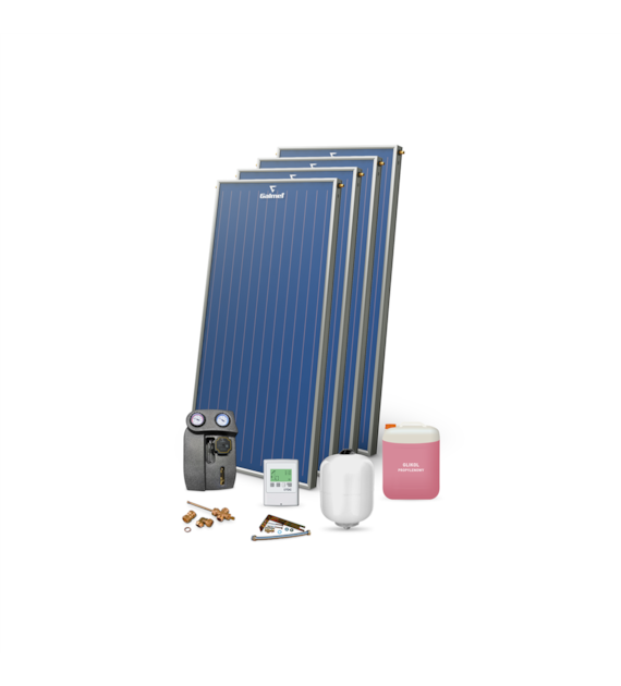 Zestaw PREMIUM solarny 4x KSG 21 GT (pakiet instalacyjny Cu, bez
wymiennika c.w.u.) GALMET