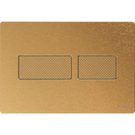 Przycisk spłukujący podwójny do WC TECEsolid 220 x 150 x 6 mm metalowy mosiądz szczotkowany o strukturze diamentowej