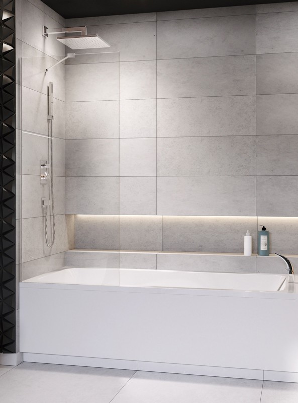 Modo New PNJ II 60 Chrom /Przejrzyste Rozmiar 600x1500 Kolor profili chrome Wariant szkła transparent Grubość szkła 8mm RADAWAY