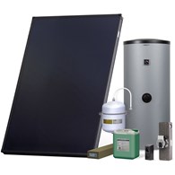 Zestaw solarny Komfort HX200-1KS2600.W001 Zestaw solarny Komfort  dla 1-3 osób: kolektor słoneczny KS2600 (1 szt.), zespół pompowy ALEX HX10 MS (ze sterownikiem MiniSOL), podgrzewacz dwuwężownicowy 200l