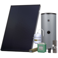 Zestaw solarny Komfort HX200-1KS2600.W001 Zestaw solarny Komfort  dla 1-3 osób: kolektor słoneczny KS2600 (1 szt.), zespół pompowy ALEX HX10 MS (ze sterownikiem MiniSOL), podgrzewacz dwuwężownicowy 200l