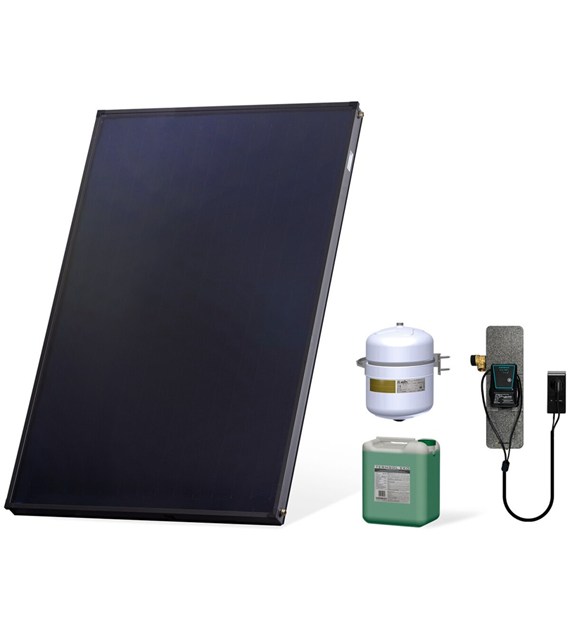 Zestaw solarny Komfort HX00-1KS2600.X001 Zestaw solarny Komfort  dla 1-3 osób: kolektor słoneczny KS2600 (1 szt.), zespół pompowy ALEX HX10 MS (ze sterownikiem MiniSOL) HEWALEX