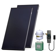 Zestaw solarny Komfort HX00-2KS2100.X004 Zestaw solarny Komfort dla 3-4 osób: kolektor słoneczny KS2100 (2 szt.), zespół pompowy ALEX HX10 MS (ze sterownikiem MiniSOL)