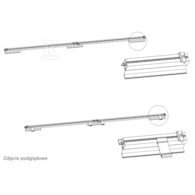 Uchwyt KS2100-1R-T300 Uchwyt na dach nachylony od 30° – trapez T300
