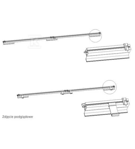 Uchwyt KS2100-1R-T300 Uchwyt na dach nachylony od 30° – trapez T300
