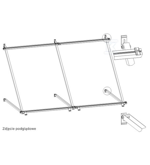 Konstrukcja wisząca KS2100-45-1B Konstrukcja wisząca do elewacji