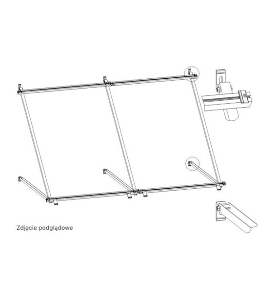 Konstrukcja wisząca KS2100-45-2B.E601 Konstrukcja wisząca do elewacji