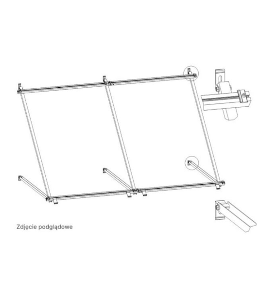 Konstrukcja wisząca KS2100-45-2B.E601 Konstrukcja wisząca do elewacji HEWALEX